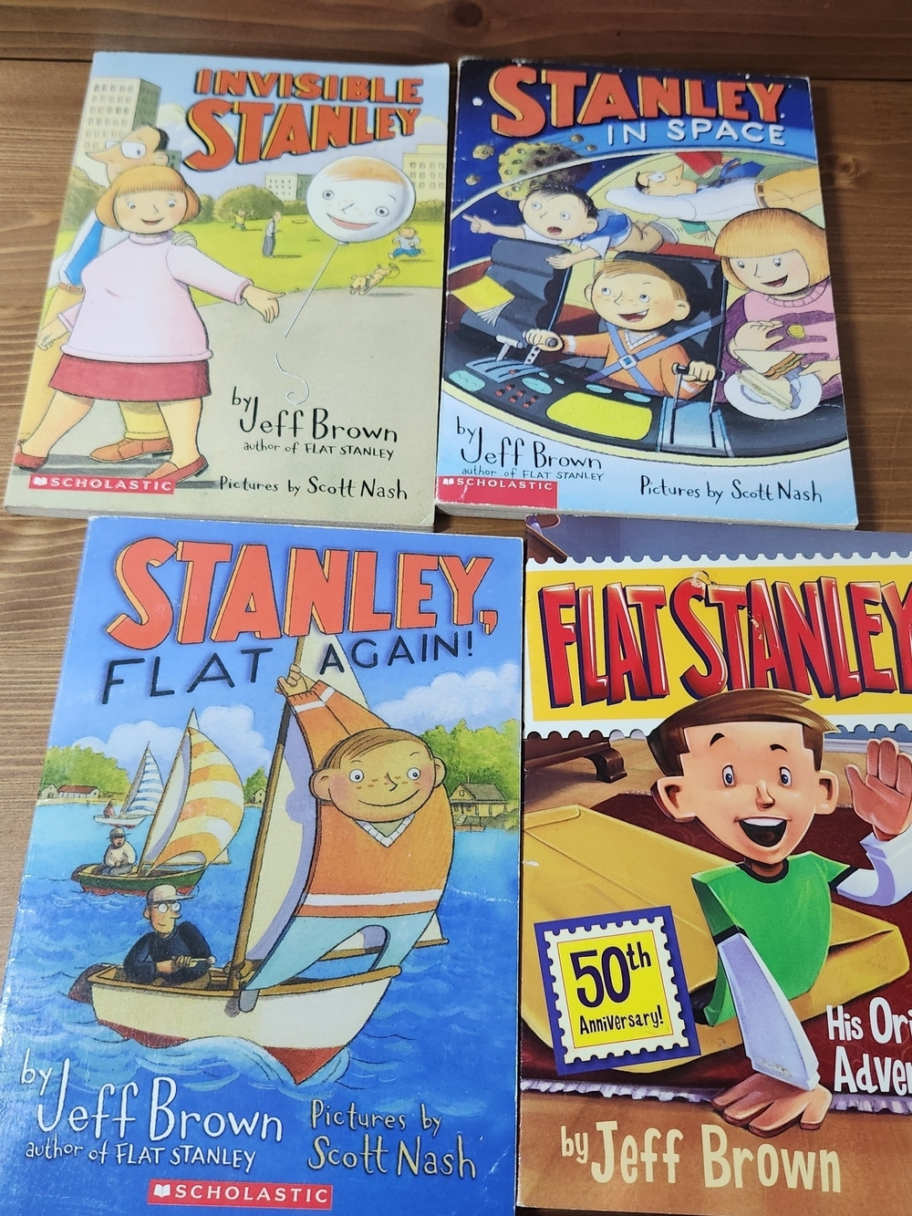 Scholastic Flat Invisible Stanley Book Bundle Four Books In Space His Original